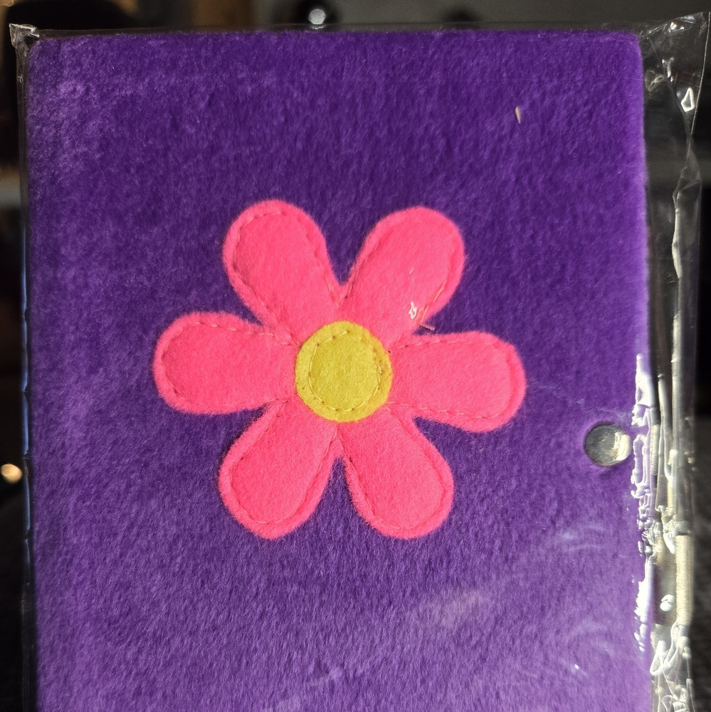 Locked Plush Flower Diary